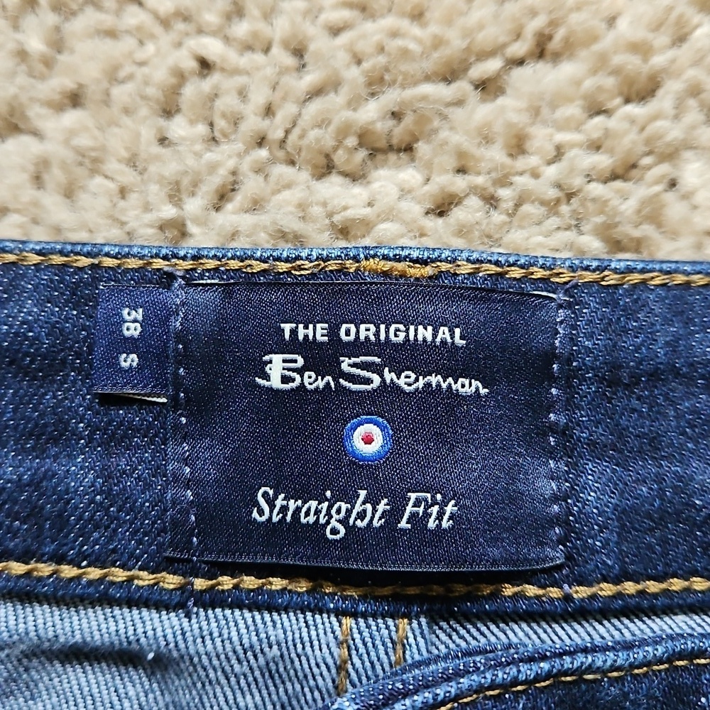 The Original Ben Sherman Straight Fit Jeans, Dark Wash, Size 38S - Picture 2 of 8